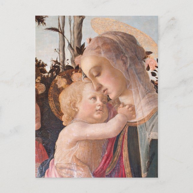 Alessandro Botticelli's The Jungfrau and Child Postkarte (Vorderseite)