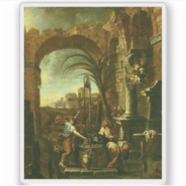 Alessandro Magnasco - Christus und die Samariter W Aufkleber
