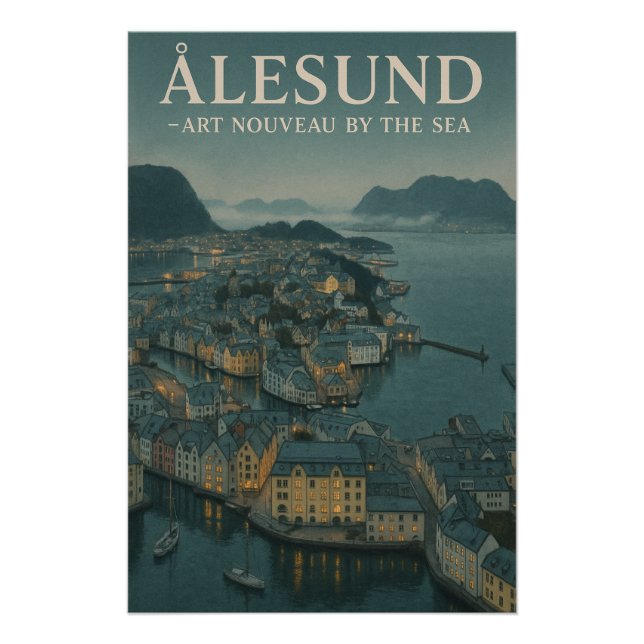 ÅLESUND — JUGENDSTIL AM MEER POSTER (Vorderseite)