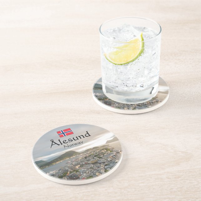 Alesund Norwegen Getränkeuntersetzer (Seite)