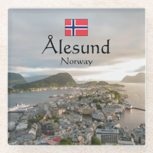 Alesund Norwegen Glasuntersetzer