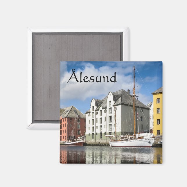 Alesund Norwegen Magnet (Vorderseite/Rückseite)