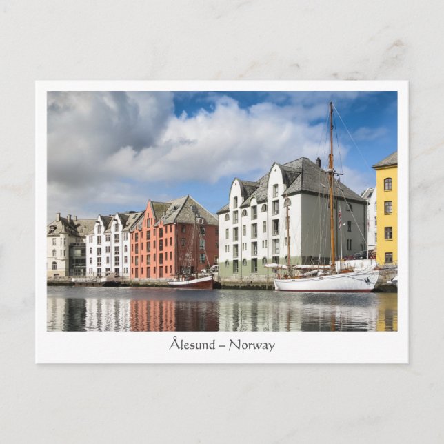 Alesund Norwegen Postkarte (Vorderseite)
