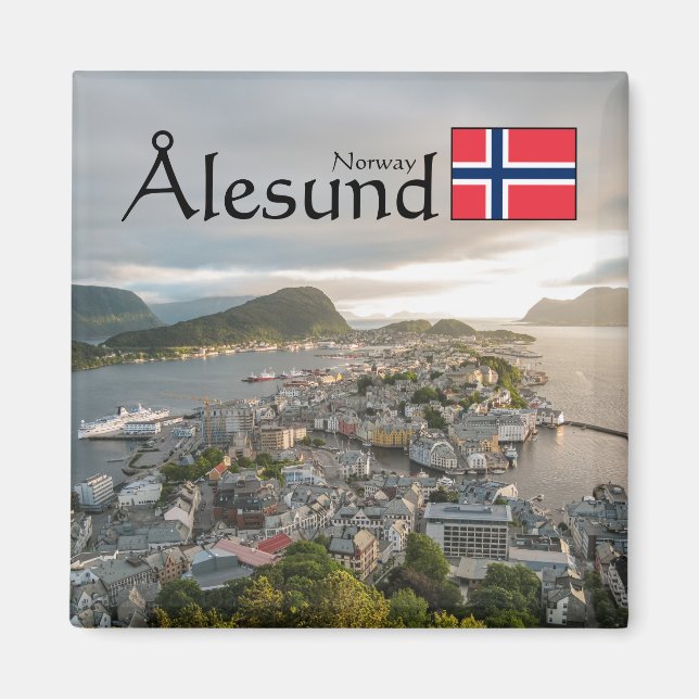 Alesund Norwegen Souvenir Magnet (Vorne)