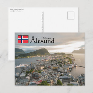 Alesund Norwegen Souvenir Postkarte