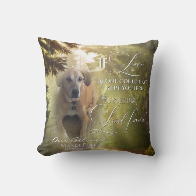 Aletha Private If Liebe Alone Forest Pet Memorial Kissen (Vorderseite)