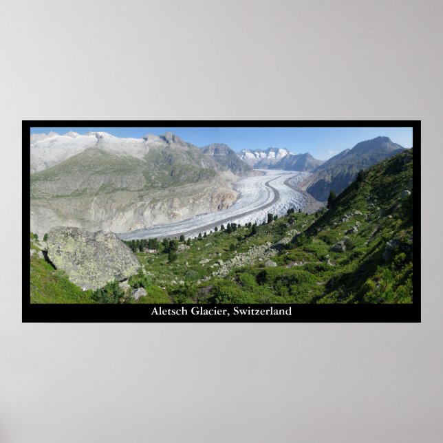 Aletsch Glacier, Schweiz Poster (Vorne)