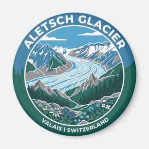 Aletschgletscher Schweiz Magnet