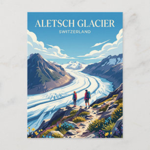 Aletschgletscher Schweiz Postkarte