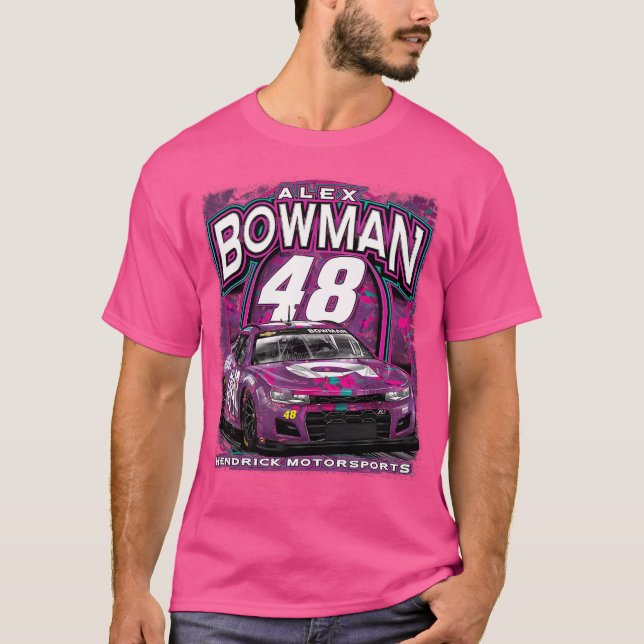 Alex Bowman Lila Car T-Shirt (Vorderseite)