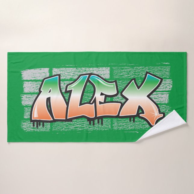 Alex deinen Namen Bath Handtuch Badehandtuch (Badehandtuch)