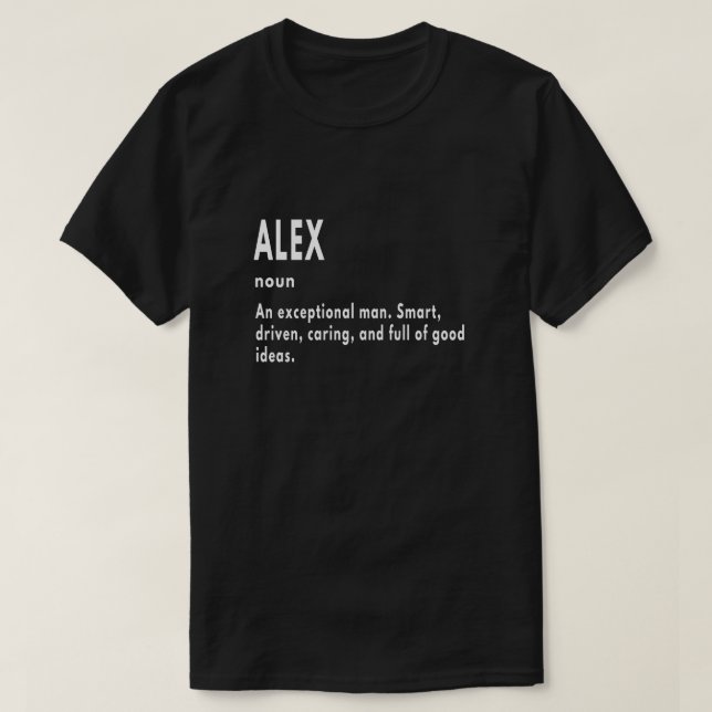 Alex Gifts, Noun, ein außergewöhnlicher Mann T-Shirt (Design vorne)