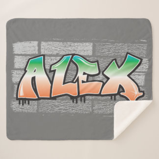ALEX Ihr Name Graffiti Brick Wall Paint Spritzer Sherpadecke