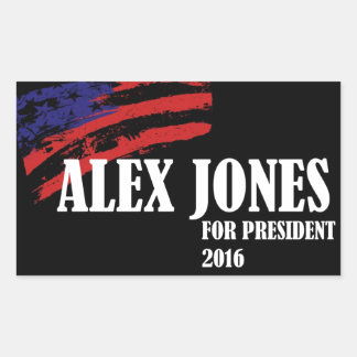 Alex Jones für den Präsidenten 2016 Rechteckiger Aufkleber