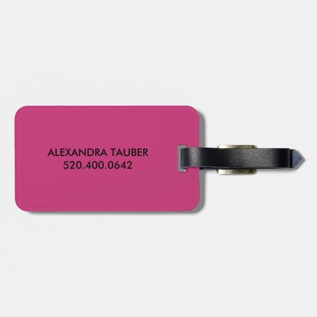 Alex Luggage Tag Gepäckanhänger (Rückseite horizontal)