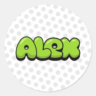 Alex Runder Aufkleber