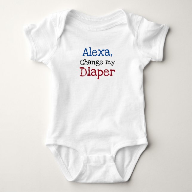 Alexa, ändere meinen billigen lustigen Säugling Baby Strampler (Vorderseite)