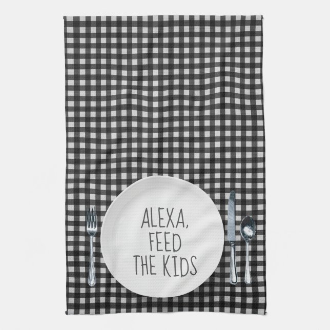 Alexa Command Humor Geschirrtuch (Vertikal)