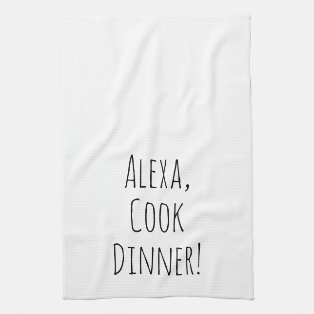 Alexa Command Spaß zum Kochen Geschirrtuch (Vertikal)