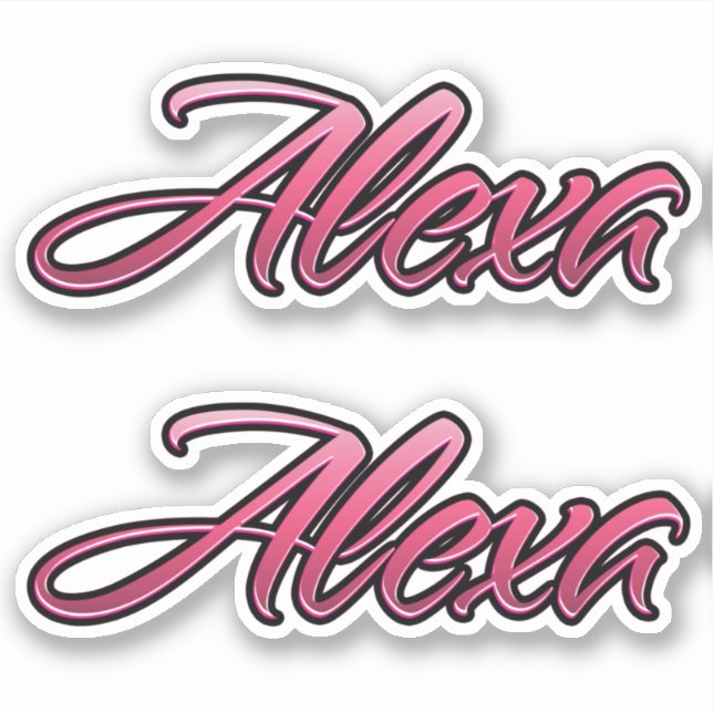 Alexa faded pink Aufkleber Sticker Stickerset (Vorderseite)