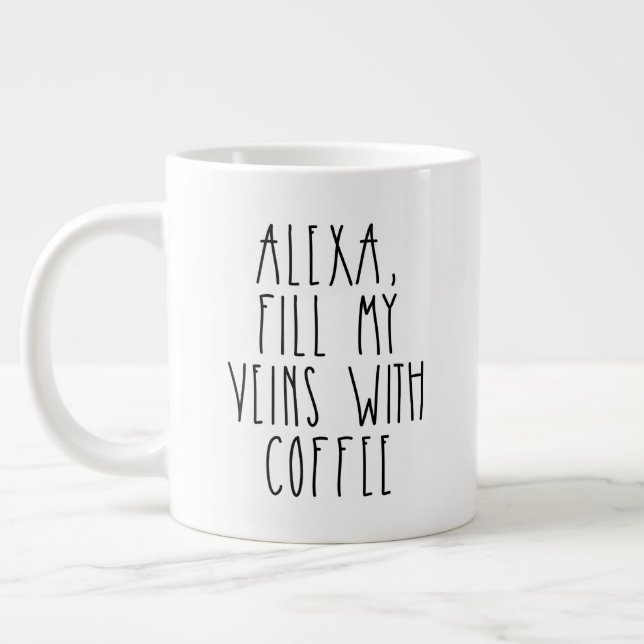 Alexa Fülle meine Venen mit Kaffee Rae Dunn  Jumbo-Tasse (Links)