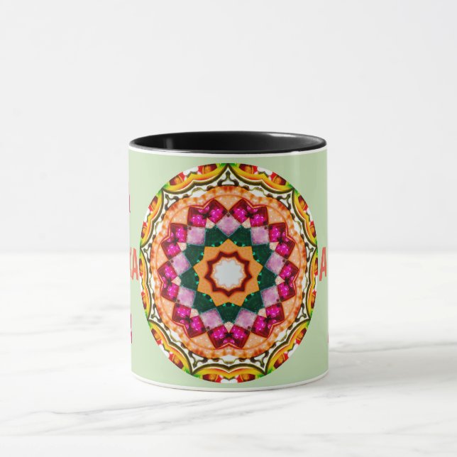 ALEXA ~ Personalisierte Gem Stones Fraktal ~ Tasse (Zentrum)