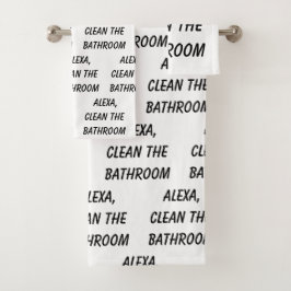 Alexa, reinigen Sie das Badezimmer Badhandtuch Set
