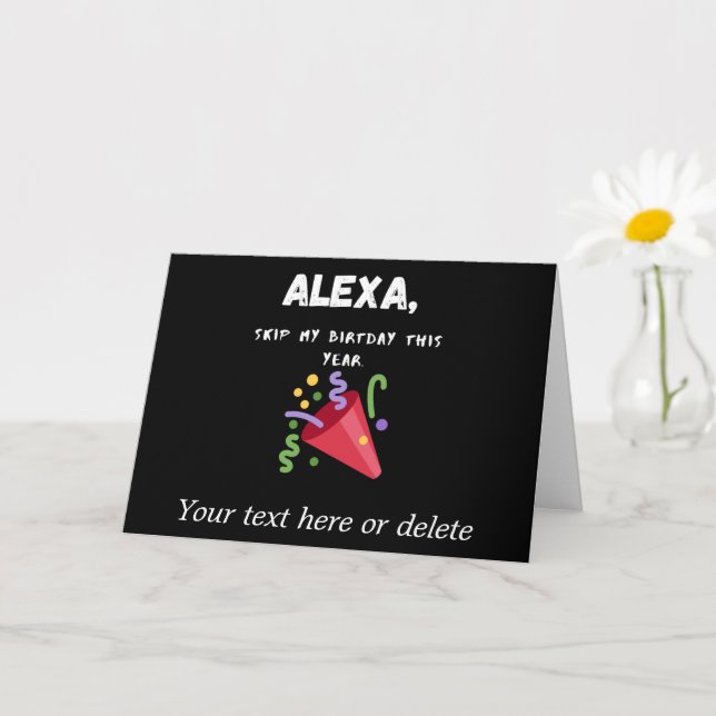 Alexa, überspringe meinen Geburtstag in diesem Jah Karte (Kleine Pflanze)