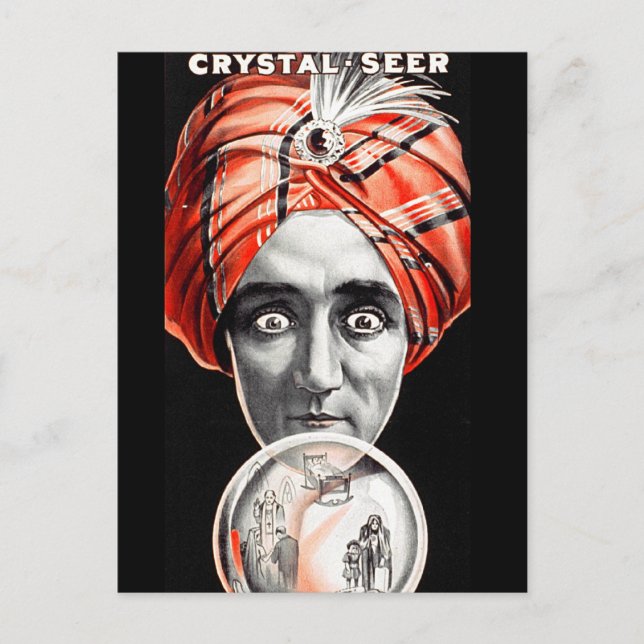 Alexander, Crystal Seer weiß, sieht, erzählt alles Postkarte (Vorderseite)