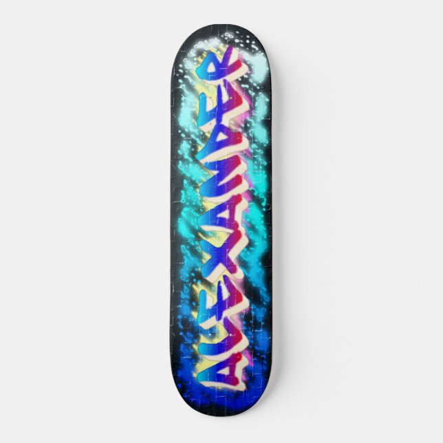ALEXANDER Customisé Graffiti Skateboard (Recto)