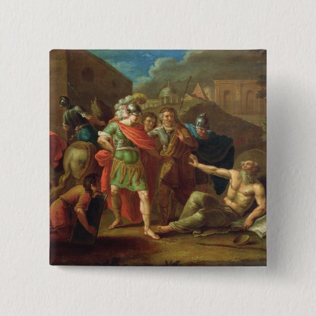Alexander der Große-Besuche Diogenes in Korinth Button (Vorderseite)
