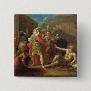 Alexander der Große-Besuche Diogenes in Korinth Button