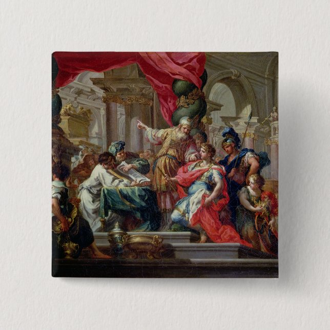 Alexander der Große im Tempel von Jerusalem Button (Vorderseite)