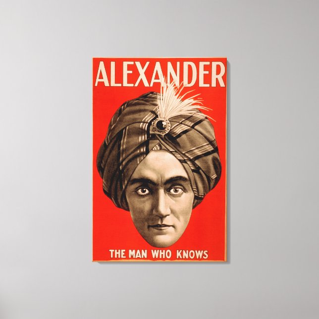 Alexander der Mann, der Magic Poster kennt Leinwanddruck (Vorderseite)