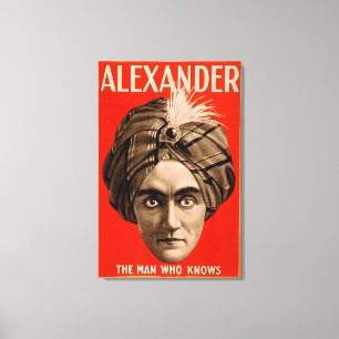 Alexander der Mann, der magisches Plakat kennt Leinwanddruck