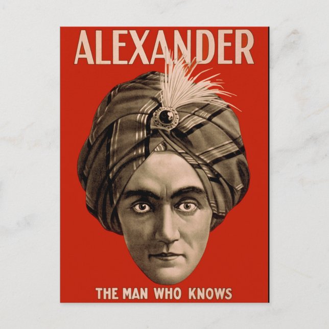 Alexander der Mann, der weiß Postkarte (Vorderseite)