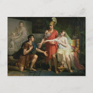 Alexander die Großen Hände über Campaspe Postkarte