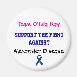 Alexander Disease Awareness Magnet Team Olivia