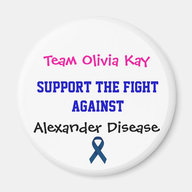 Alexander Disease Awareness Magnet Team Olivia (Vorne)