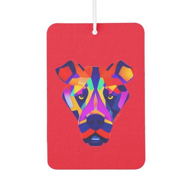 Alexander Dog Rotkarosse Autolufterfrischer (Vorderseite)