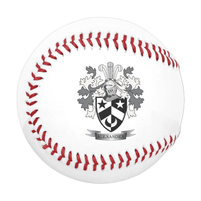 Alexander-Familienwappen-Wappen Baseball (Vorderseite Links)