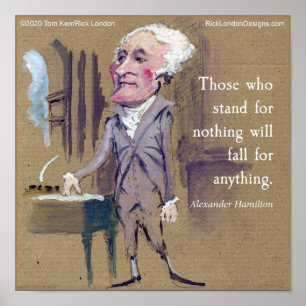 Alexander Hamilton & affiche de citation d'art