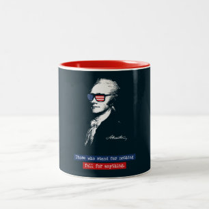 Alexander Hamilton die, die für nichts stehen Zweifarbige Tasse