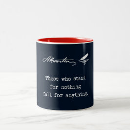 Alexander Hamilton die, die für nichts stehen Zweifarbige Tasse