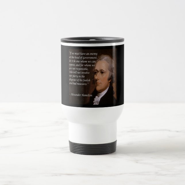 Alexander Hamilton "Enemy Leader"-Geschenk Reisebecher (Mittel)
