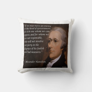 Alexander Hamilton "Enemy Leader" Throw Pillows Kissen