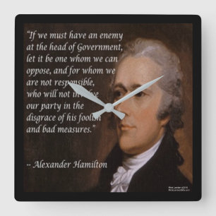 Alexander Hamilton "Feindführer" Wanduhr