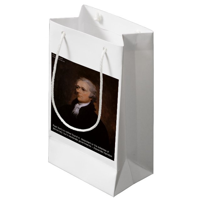 Alexander Hamilton Gifts Kleine Geschenktüte (Vorderseite Schrägansicht)