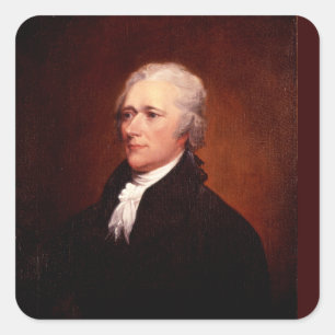 Alexander Hamilton Quadratischer Aufkleber