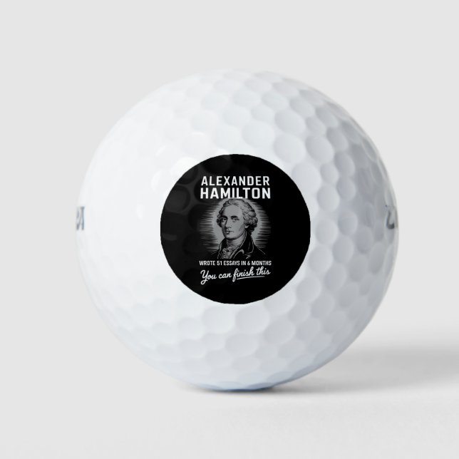 Alexander Hamilton schrieb 51 Essays in 6 Monaten Golfball (Vorderseite)